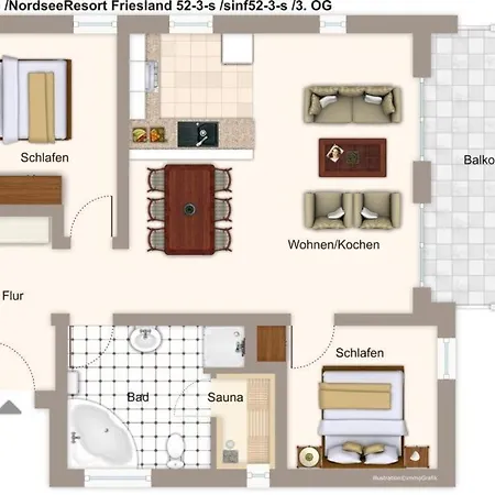 Nordseeresort Friesland Nordseeresort Friesland 52-3-s Apartment Schillig